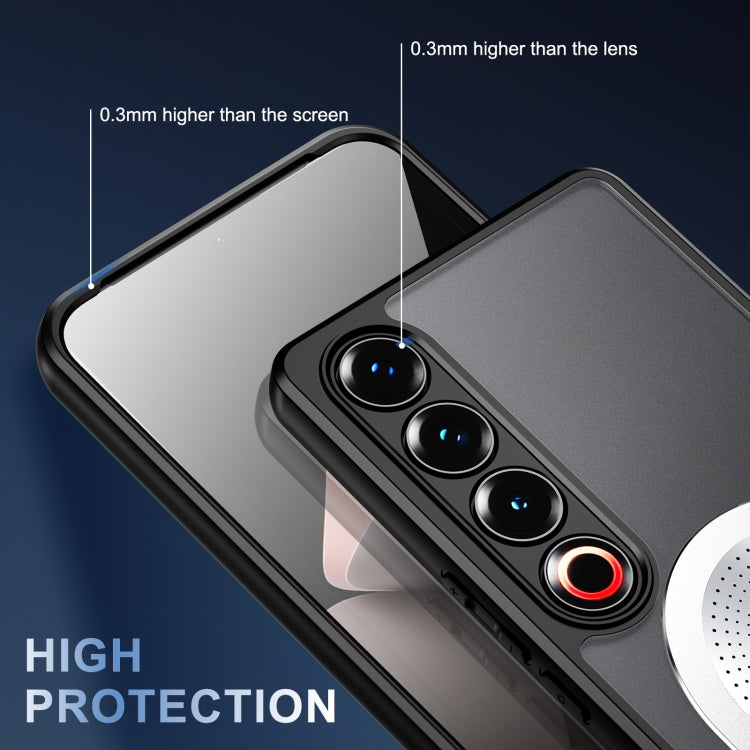 For Meizu 21 Pro Heat Dissipation Aromatherapy MagSafe Holder Phone Case(Silver) - Meizu by PMC TechLife | Online Shopping South Africa | PMC TechLife | Buy Now Pay Later Mobicred