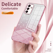For Samsung Galaxy S25+ 5G Gradient Glitter Powder Electroplated Phone Case(Green)