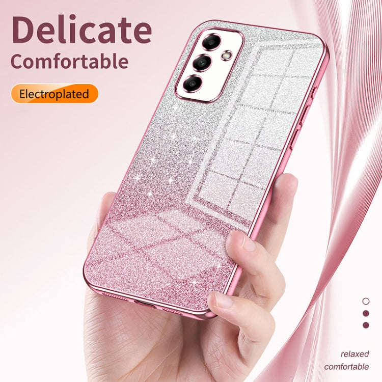 For Samsung Galaxy S25+ 5G Gradient Glitter Powder Electroplated Phone Case(Green)