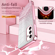 For Samsung Galaxy S25 5G Gradient Glitter Powder Electroplated Phone Case(Purple)