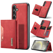 For Samsung Galaxy S24 FE 5G DG.MING M2 Series 3-Fold Multi Card Bag + Magnetic Phone Case(Red)