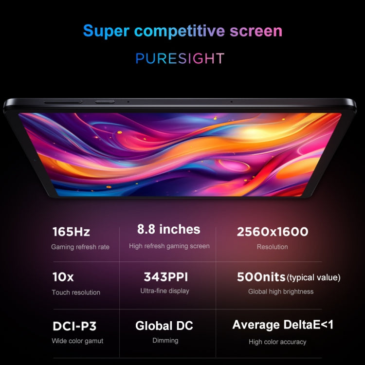 Lenovo LEGION Y700 2025 8.8 inch WiFi Gaming Tablet, 12GB+256GB, Android 14, Qualcomm Snapdragon 8 Gen3 Octa Core(Black) - free shipping - PMC Jewellery - Order now!