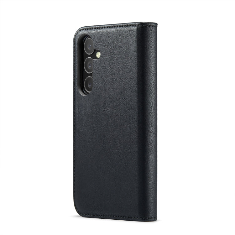 For Samsung Galaxy S24 FE 5G DG.MING Crazy Horse Texture Detachable Magnetic Leather Case(Black)