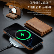 For iPhone 16 Pro Max DG.MING MAGKING-K2 Series MagSafe RFID Card Bag Detachable Phone Case(Brown)