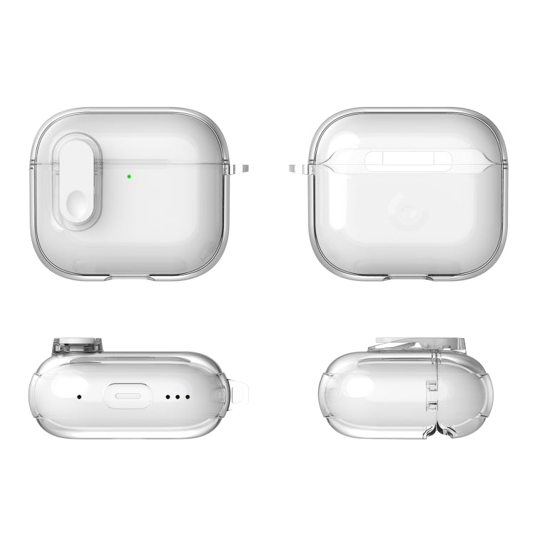 For AirPods 4 Ice Crystals Shockproof Earphone Protective Case(Grey)