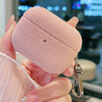 For AirPods Pro Corduroy Cloth Pattern Earphone Protective Case(Pink) - For AirPods Pro by PMC Jewellery | Online Shopping South Africa | PMC Jewellery | Buy Now Pay Later Mobicred