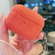 For AirPods Pro 2 Corduroy Cloth Pattern Earphone Protective Case(Orange) - For AirPods Pro 2 by PMC Jewellery | Online Shopping South Africa | PMC Jewellery | Buy Now Pay Later Mobicred
