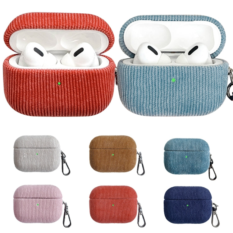 For AirPods 3 Corduroy Cloth Pattern Earphone Protective Case(Beige)