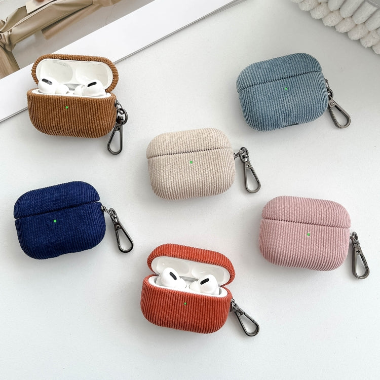 For AirPods Pro 2 Corduroy Cloth Pattern Earphone Protective Case(Royal Blue) - free shipping - PMC Jewellery - Order now!