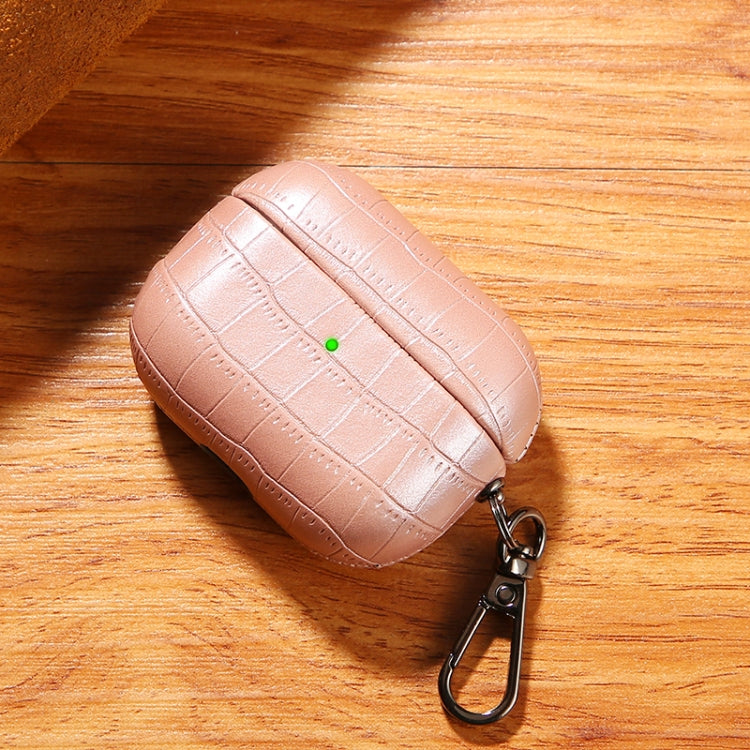 For AirPods 3 Crocodile Texture Earphone Protective Case(Rose Gold) - For AirPods 3 by PMC Jewellery | Online Shopping South Africa | PMC Jewellery | Buy Now Pay Later Mobicred