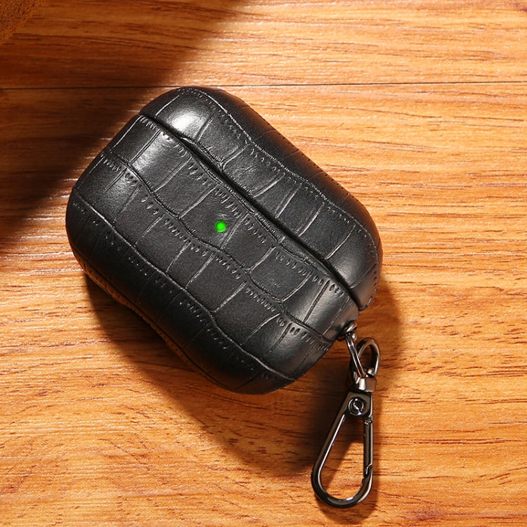 For AirPods 3 Crocodile Texture Earphone Protective Case(Black) - For AirPods 3 by PMC Jewellery | Online Shopping South Africa | PMC Jewellery | Buy Now Pay Later Mobicred