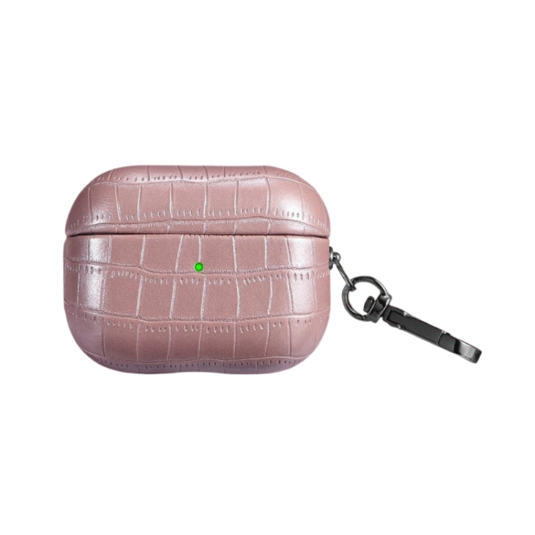 For AirPods 4 Crocodile Texture Earphone Protective Case(Rose Gold) - For AirPods 4 by PMC Jewellery | Online Shopping South Africa | PMC Jewellery | Buy Now Pay Later Mobicred