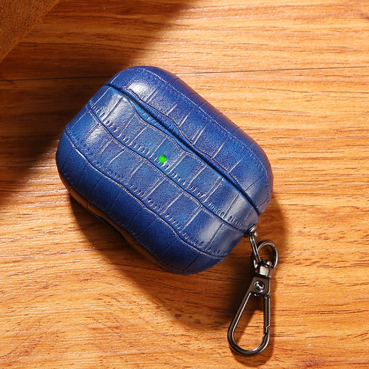 For AirPods 4 Crocodile Texture Earphone Protective Case(Royal Blue) - For AirPods 4 by PMC Jewellery | Online Shopping South Africa | PMC Jewellery | Buy Now Pay Later Mobicred