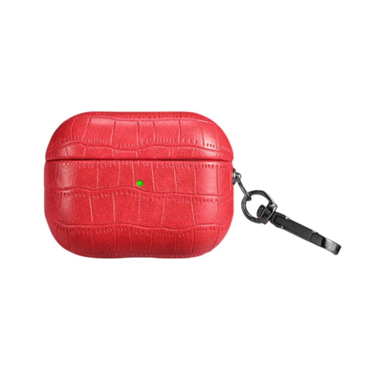 For AirPods 4 Crocodile Texture Earphone Protective Case(Red) - free shipping - PMC Jewellery - Order now!