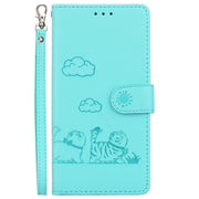 For Tecno Spark Go 2024 / 20 / 20C Cute Cats RFID Leather Phone Case(Green)
