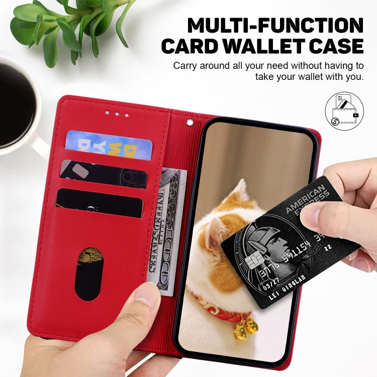 For Tecno Spark Go 2024 / 20 / 20C Cute Cats RFID Leather Phone Case(Red)
