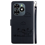 For Tecno Spark Go 2024 / 20 / 20C Cute Cats RFID Leather Phone Case(Black)