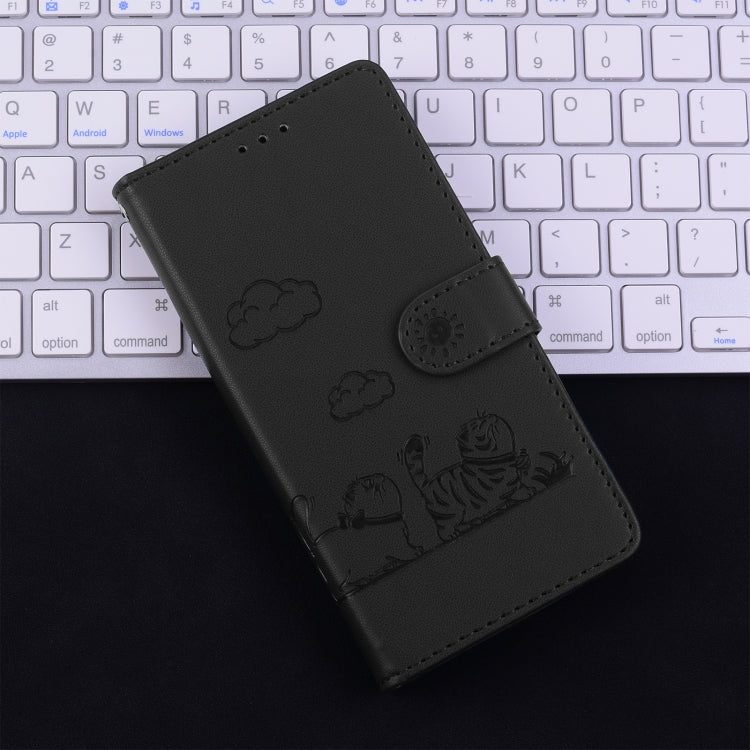 For Tecno Spark Go 2024 / 20 / 20C Cute Cats RFID Leather Phone Case(Black)