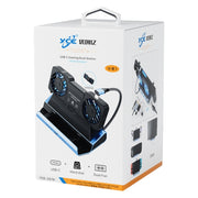 YCE-V279 10 in 1 USB-C Gaming Dock Station Hard Disk Enclosure with Detachable Fan(Blue Black)