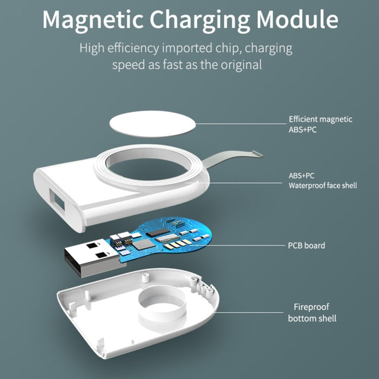 For Apple Watch Series 847 Magnetic Wireless Charger(White)