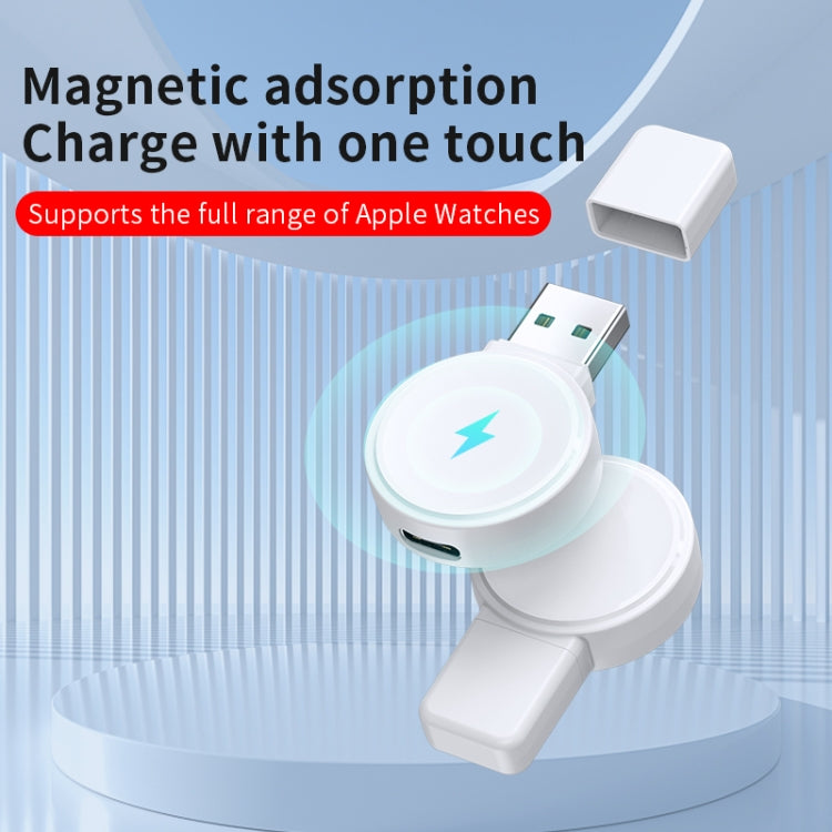 For Apple Watch Series X53 Portable Wireless Charger(White) - Charger / Holder by PMC Jewellery | Online Shopping South Africa | PMC Jewellery | Buy Now Pay Later Mobicred
