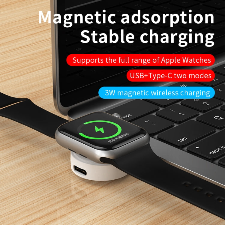 For Apple Watch Series X53 Portable Wireless Charger(White) - Charger / Holder by PMC Jewellery | Online Shopping South Africa | PMC Jewellery | Buy Now Pay Later Mobicred