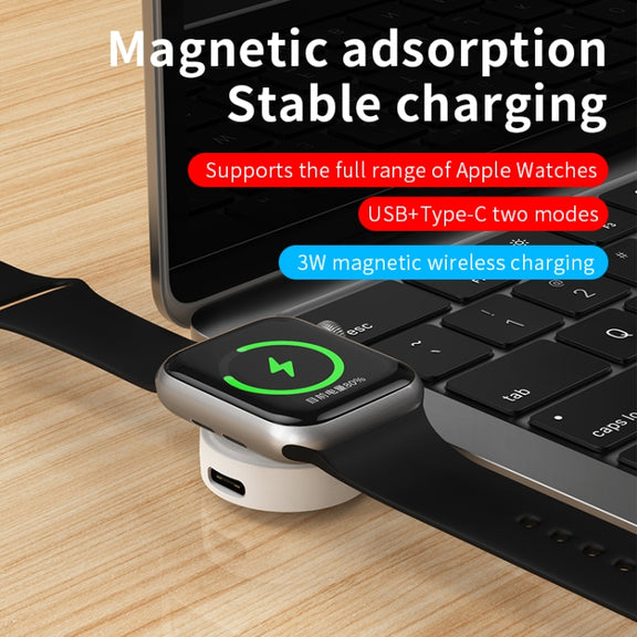 For Apple Watch Series X53 Portable Wireless Charger(White)