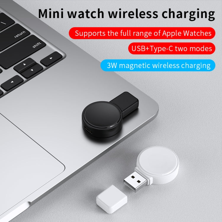 For Apple Watch Series X53 Portable Wireless Charger(White) - Charger / Holder by PMC Jewellery | Online Shopping South Africa | PMC Jewellery | Buy Now Pay Later Mobicred