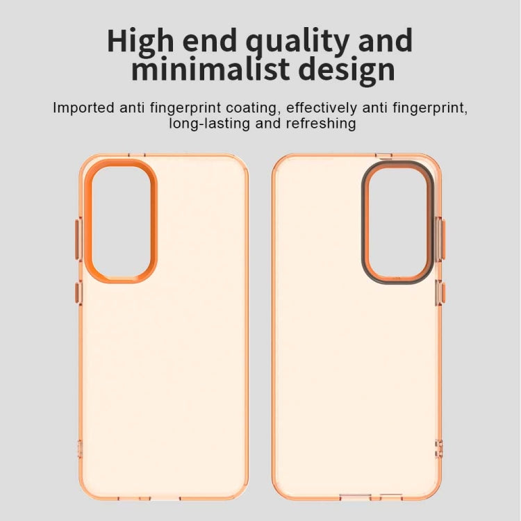 For Samsung Galaxy S25 5G Candy PC Hybrid TPU Shockproof Phone Case(Orange) - Galaxy S25 5G Cases by PMC Jewellery | Online Shopping South Africa | PMC Jewellery | Buy Now Pay Later Mobicred