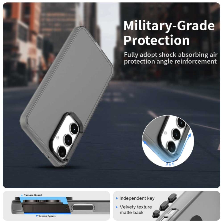For Samsung Galaxy S25 5G Candy PC Hybrid TPU Shockproof Phone Case(Black)