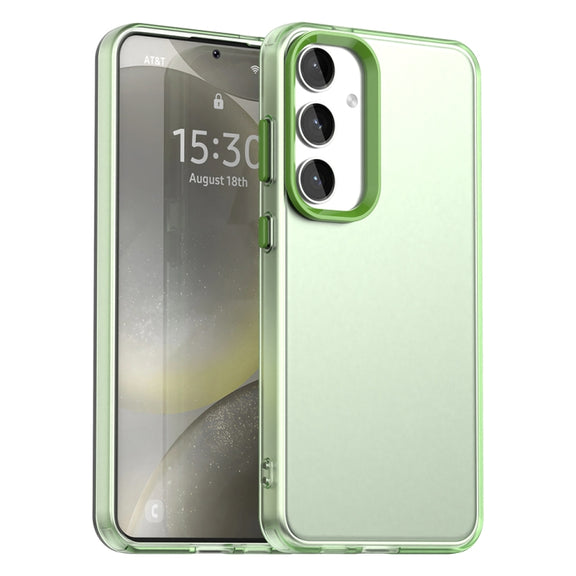 For Samsung Galaxy S25 5G Candy PC Hybrid TPU Shockproof Phone Case(Green)