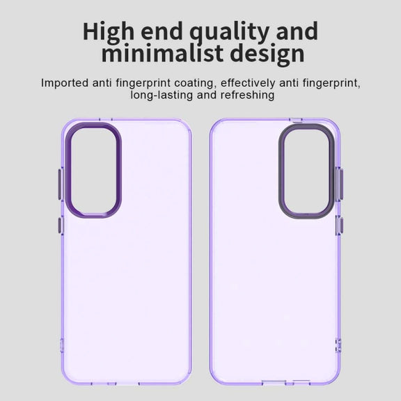 For Samsung Galaxy S25 5G Candy PC Hybrid TPU Shockproof Phone Case(Purple)