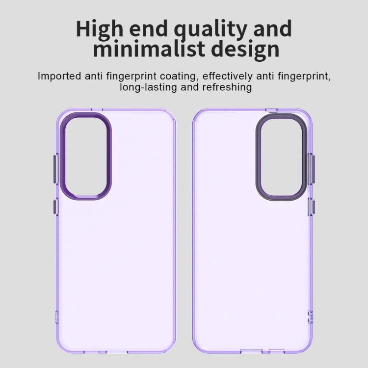 For Samsung Galaxy S25 5G Candy PC Hybrid TPU Shockproof Phone Case(Purple)