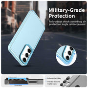 For Samsung Galaxy S25+ 5G Candy PC Hybrid TPU Shockproof Phone Case(Blue)