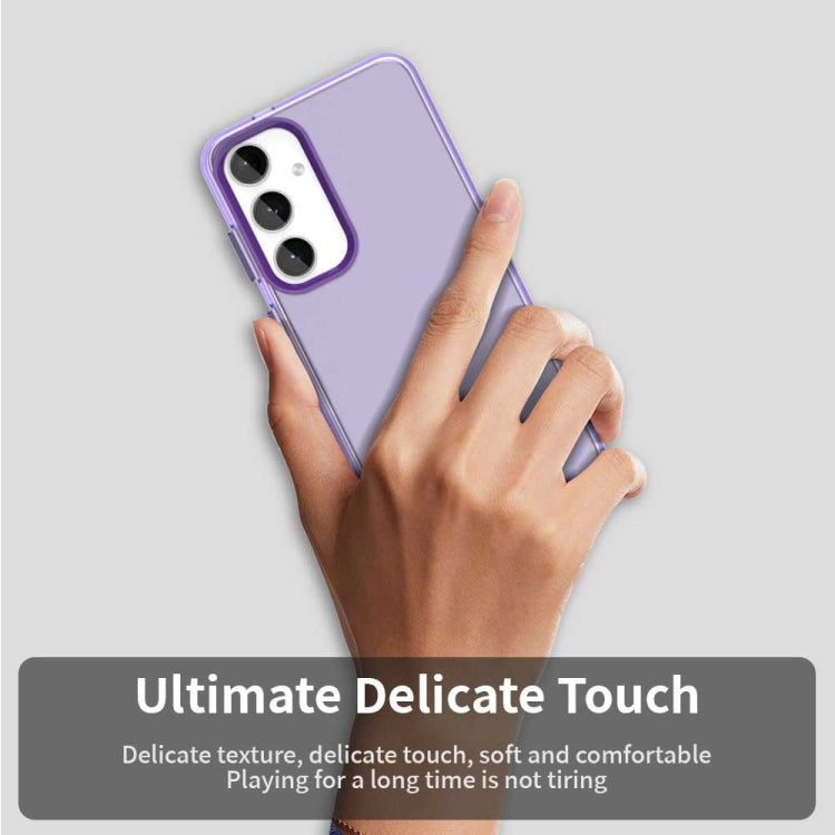 For Samsung Galaxy S25+ 5G Candy PC Hybrid TPU Shockproof Phone Case(Purple)