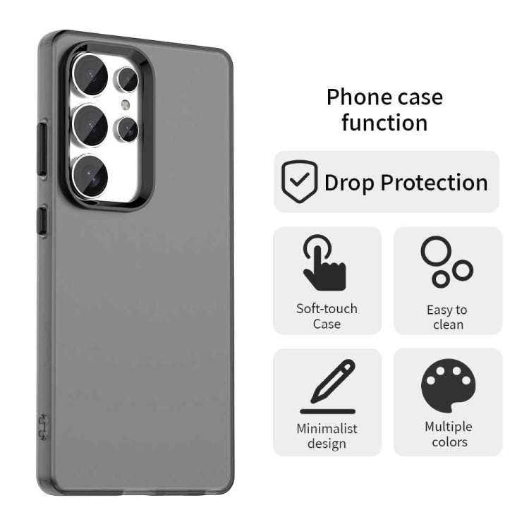 For Samsung Galaxy S25 Ultra 5G Candy PC Hybrid TPU Shockproof Phone Case(Black)