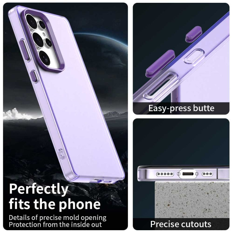 For Samsung Galaxy S25 Ultra 5G Candy PC Hybrid TPU Shockproof Phone Case(Purple)