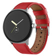 For Google Pixel Watch 3 45mm Round Tail Genuine Leather Watch Band(Red) - Watch Bands by PMc TechLife | Online Shopping South Africa | PMc TechLife | Buy Now Pay Later Mobicred