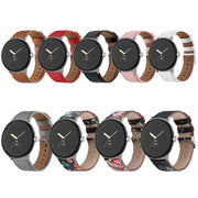 For Google Pixel Watch 3 45mm Round Tail Genuine Leather Watch Band(White)
