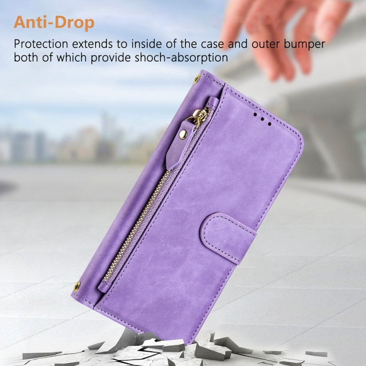 For Ulefone Note 18 Ultra Multi-Card Slots Zipper Wallet Leather Phone Case(Purple) - Ulefone Cases by PMC Jewellery | Online Shopping South Africa | PMC Jewellery | Buy Now Pay Later Mobicred