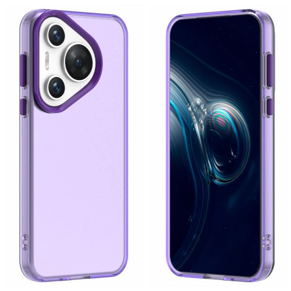 For Huawei Pura 70 Candy PC Hybrid TPU Shockproof Phone Case(Purple)