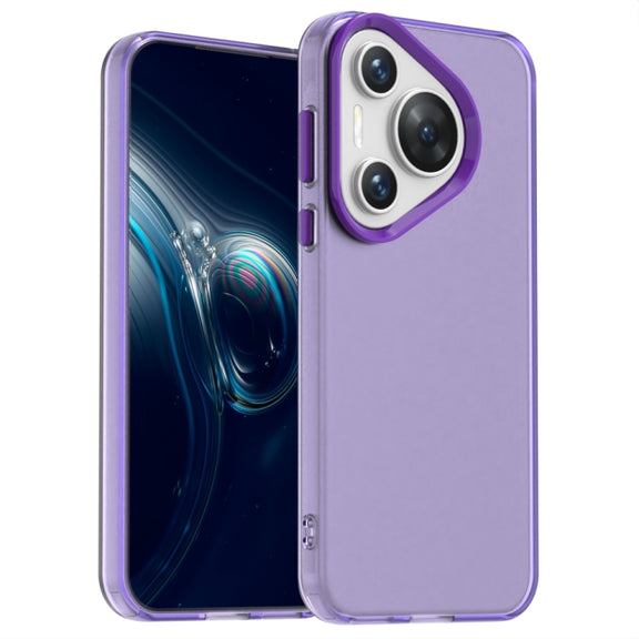 For Huawei Pura 70 Pro+ Candy PC Hybrid TPU Shockproof Phone Case(Purple)