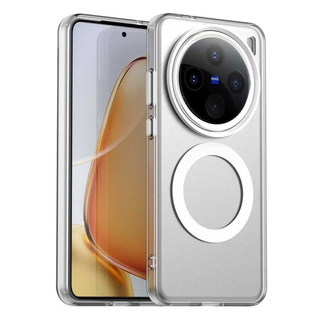 For vivo X200 Candy Magsafe PC Hybrid TPU Phone Case(White)