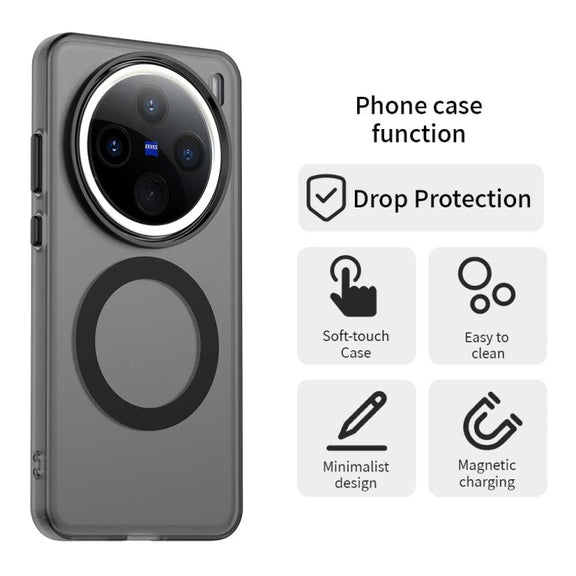 For vivo X200 Candy Magsafe PC Hybrid TPU Phone Case(Black)