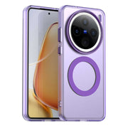 For vivo X200 Candy Magsafe PC Hybrid TPU Phone Case(Purple)