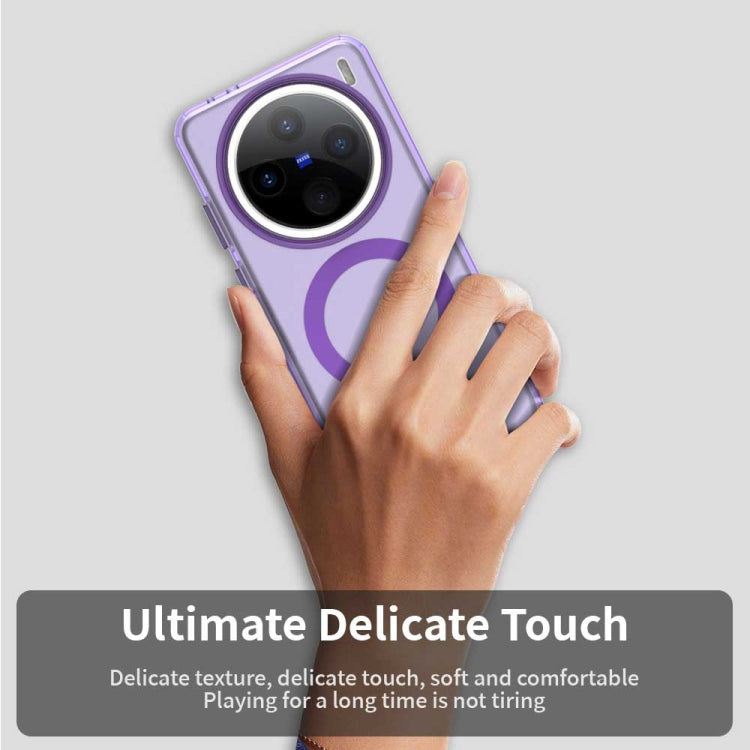 For vivo X200 Candy Magsafe PC Hybrid TPU Phone Case(Purple)