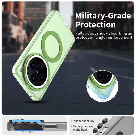 For vivo X200 Pro Candy Magsafe PC Hybrid TPU Phone Case(Green)