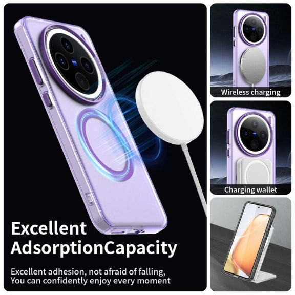 For vivo X200 Pro Candy Magsafe PC Hybrid TPU Phone Case(Purple)