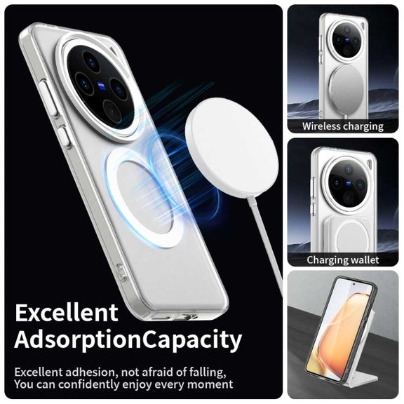 For vivo X200 Pro mini Candy Magsafe PC Hybrid TPU Phone Case(White)