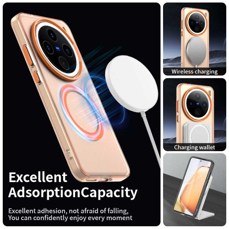 For vivo X200 Pro mini Candy Magsafe PC Hybrid TPU Phone Case(Orange)